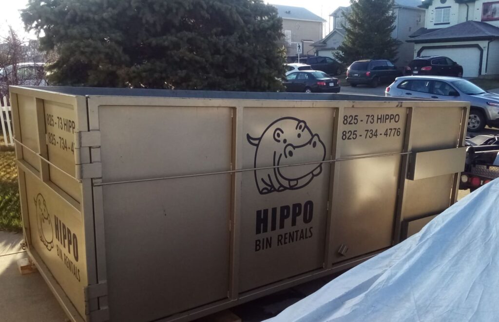 Airdrie Dumpster Rentals by Hippo Bins city dropoff